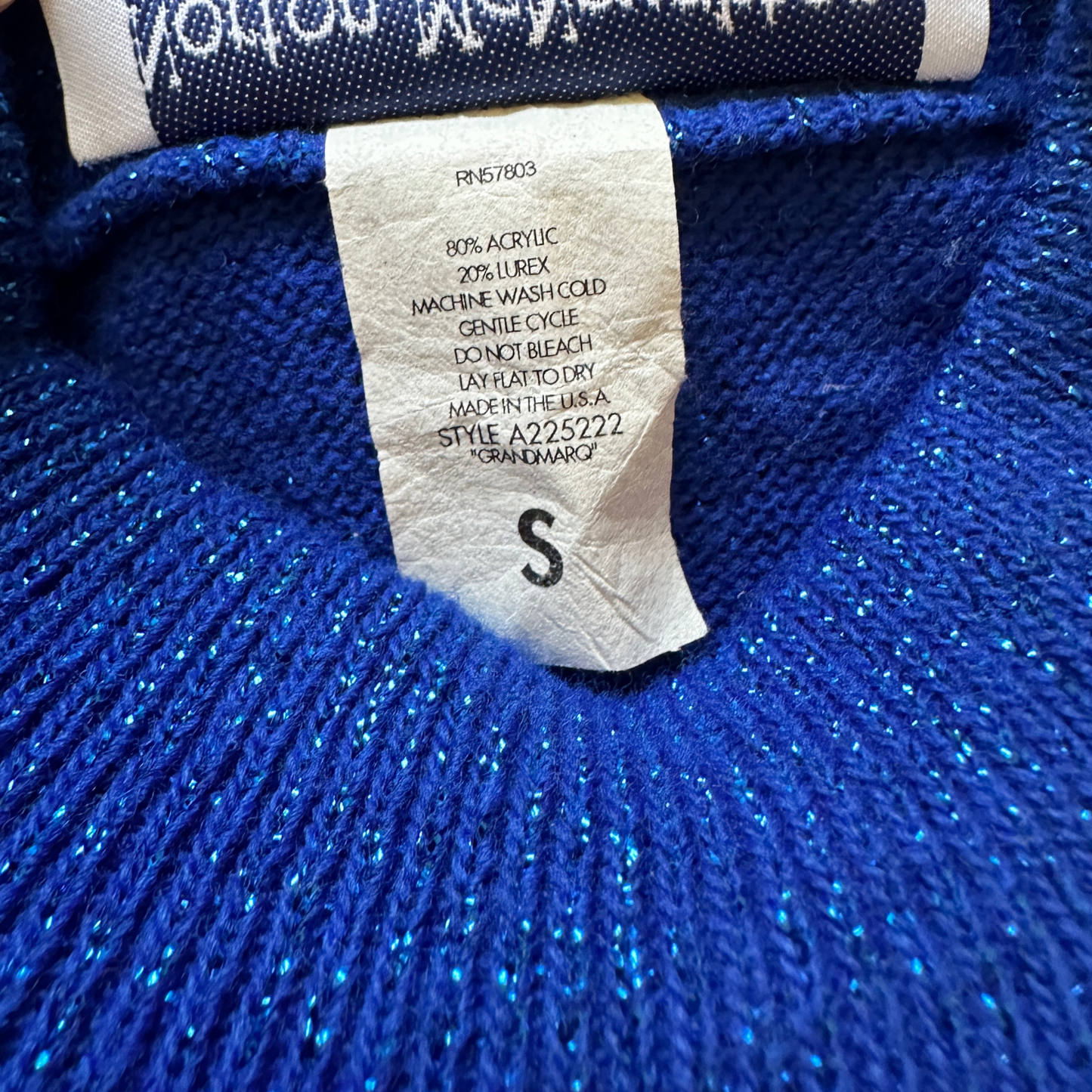 Vintage Lurex Short Sleeve Sweater