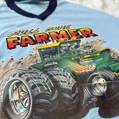 Vintage Light Blue/White Raglan Farmer T-Shirt