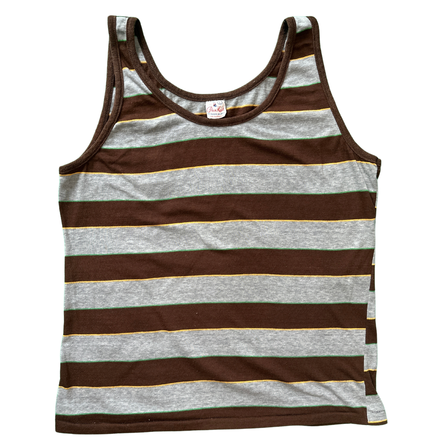 Vintage Gray/Brown Striped Tank Top