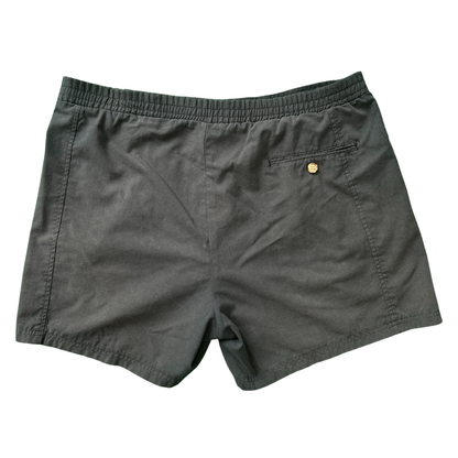 Vintage Washed Black Pleated Shorts