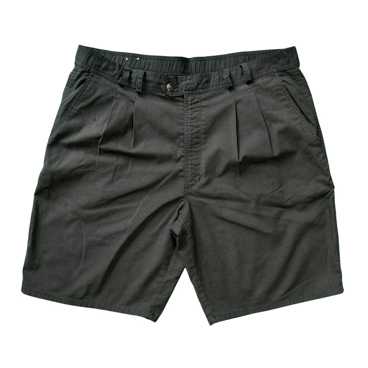 Vintage Bugle Boy Washed Black Pleated Shorts