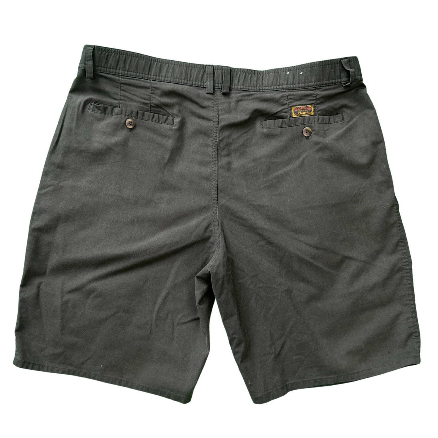 Vintage Bugle Boy Washed Black Pleated Shorts