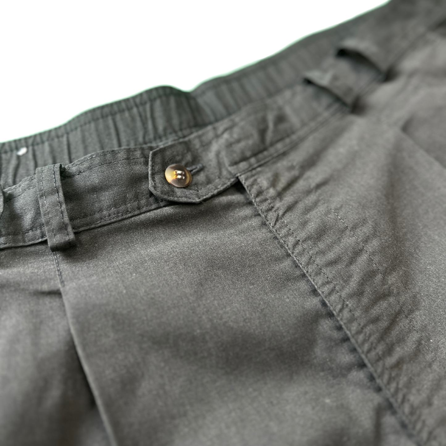 Vintage Bugle Boy Washed Black Pleated Shorts